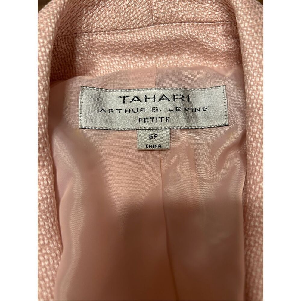 Tahari Women's Pink 2 Button Career Blazer Jacket Size 6P - Picture 5 of 8